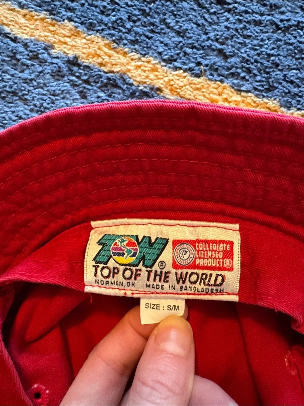 Top of the World Red Kids' Bucket Hat with IU Patch